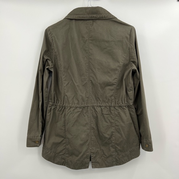 Army Green Fall Zip Up Jacket - Picture 7 of 8